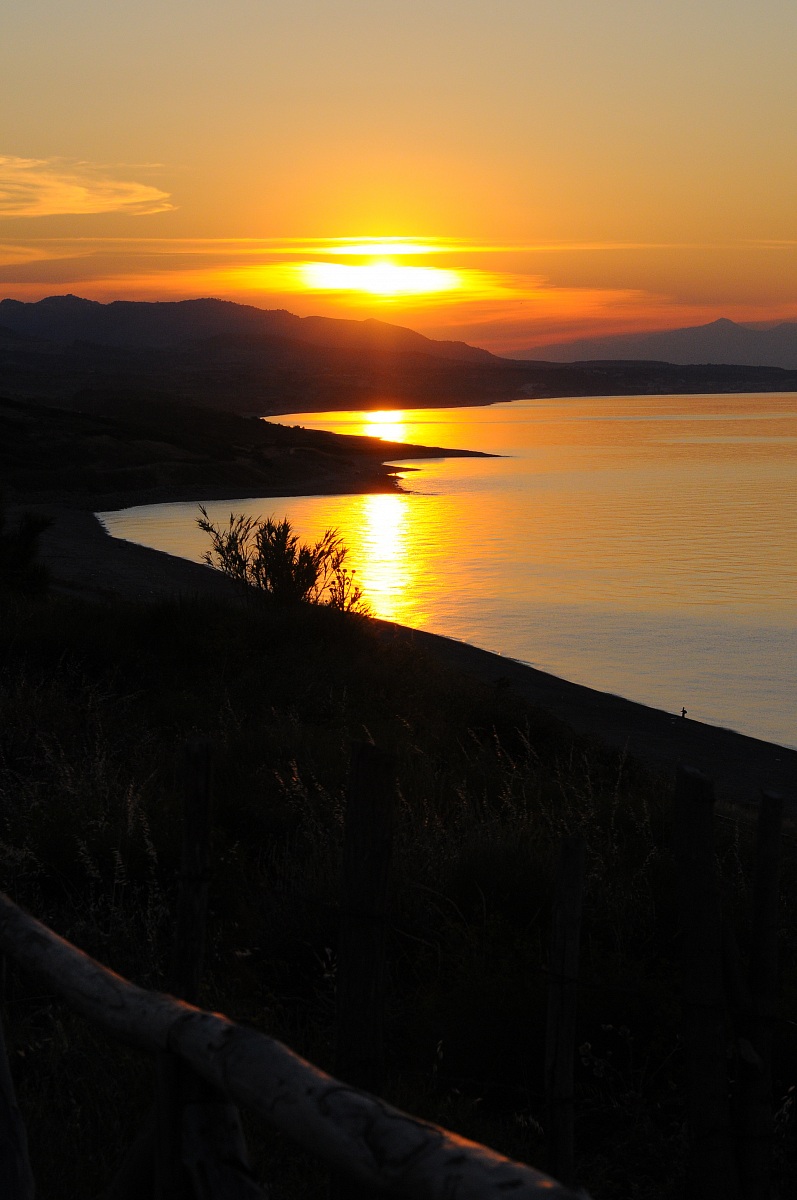 sunset on the Ionian