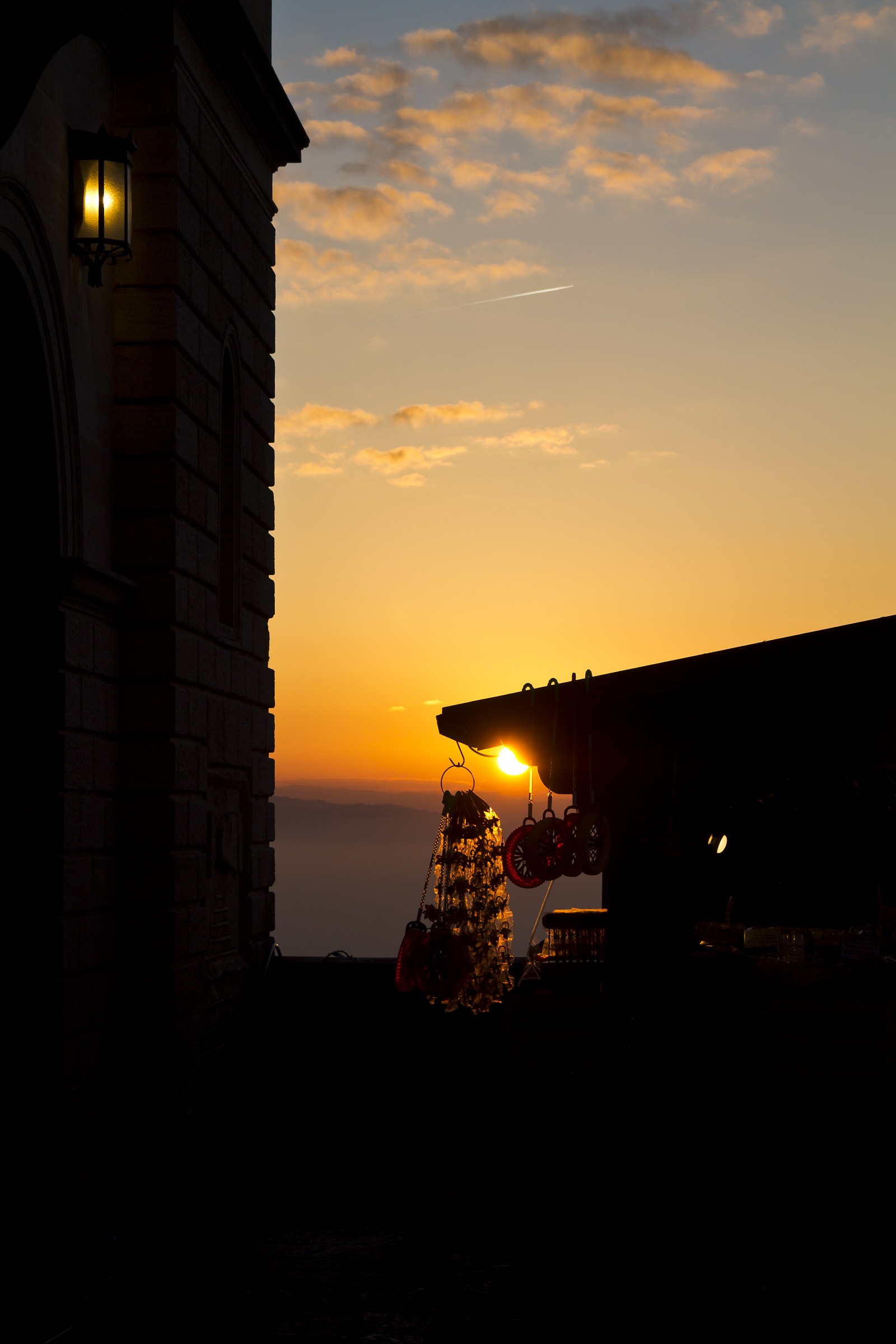 Sunset between markets