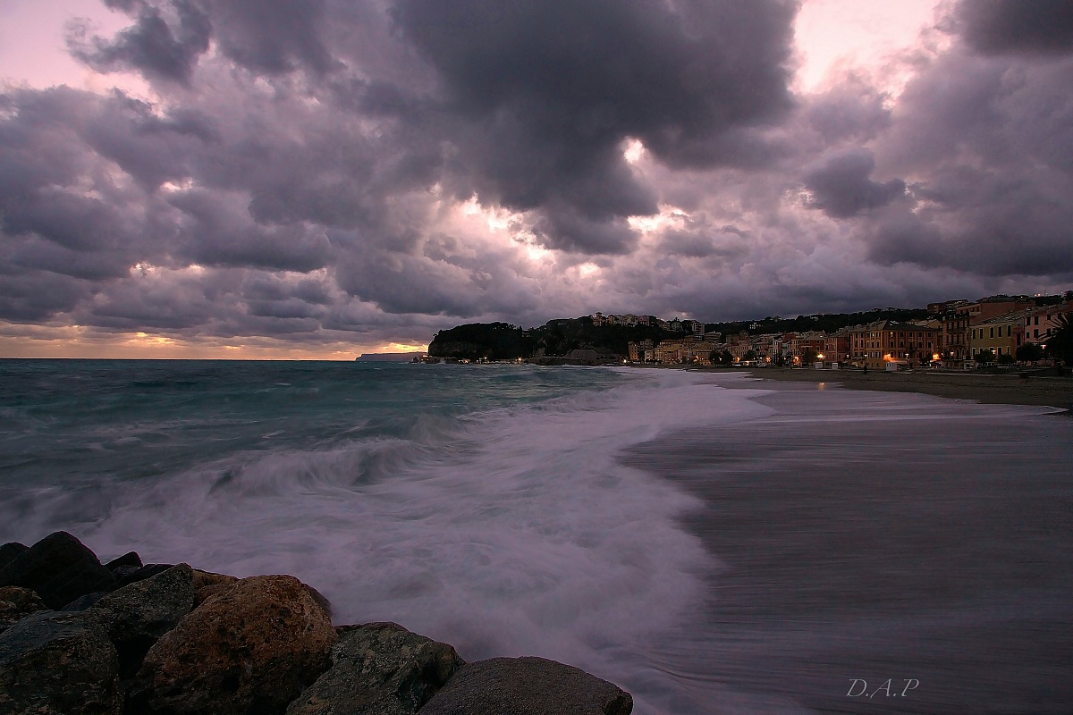 Celle Ligure, heavy seas, clouds & Wishes!