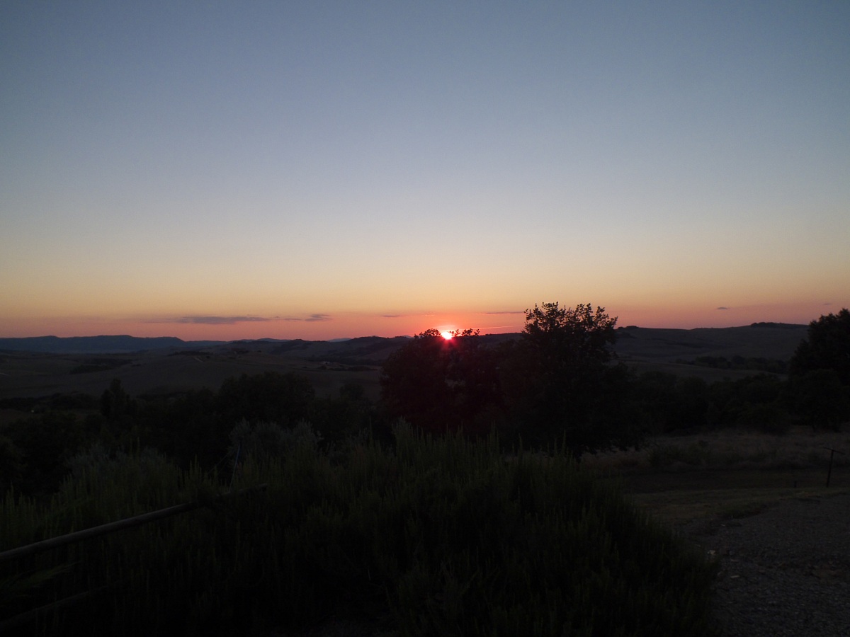 Sunset near Pienza