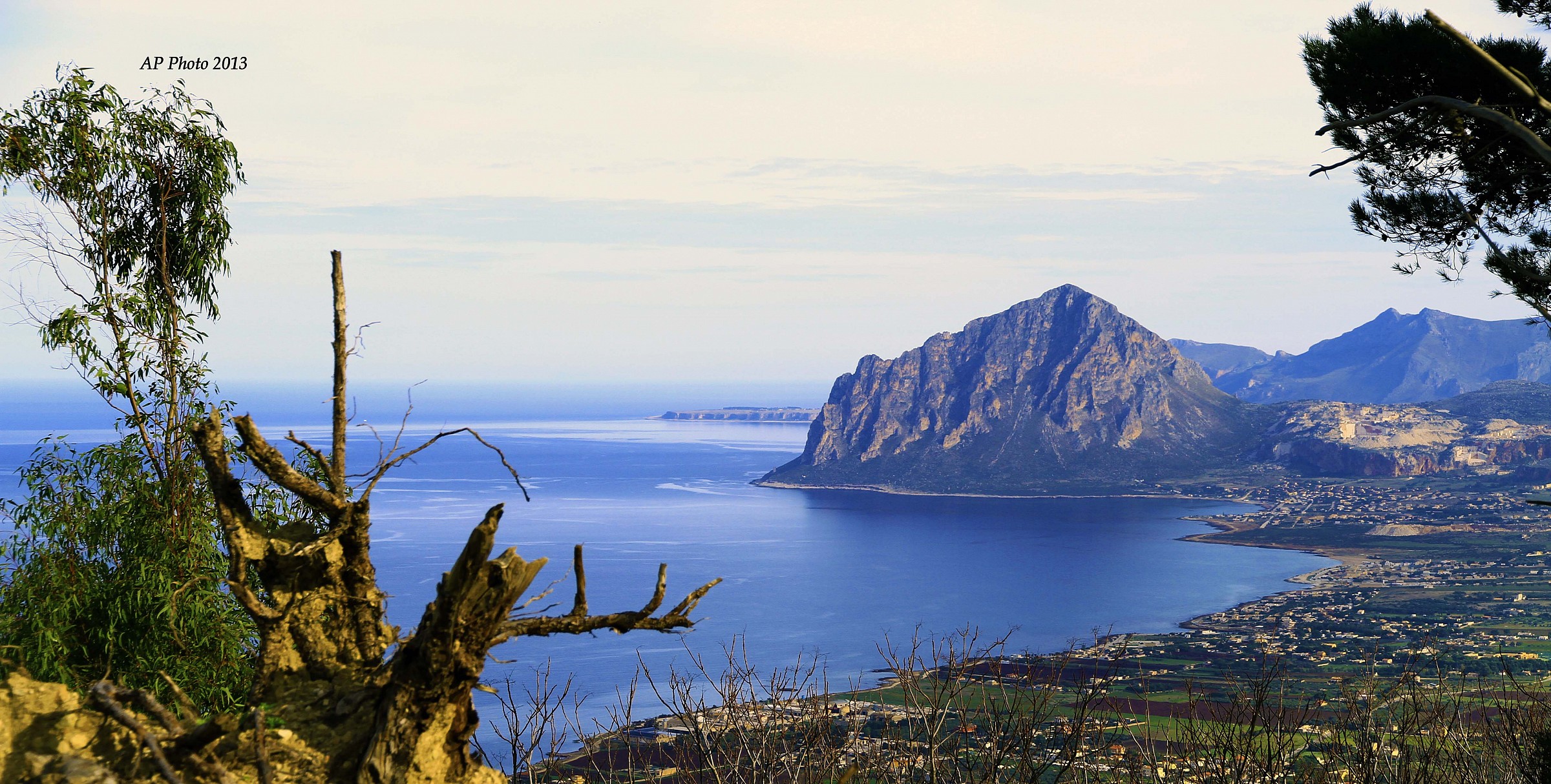 From Valderice view through the trees