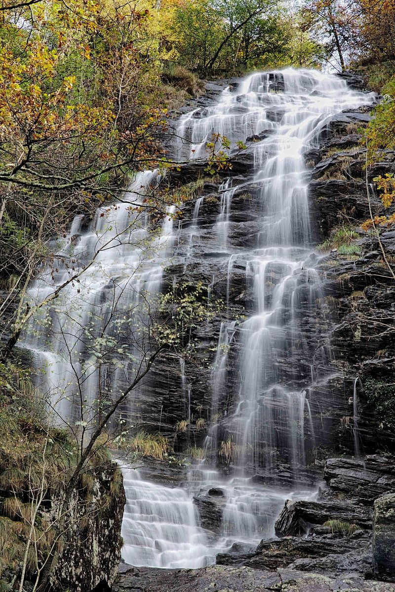 Maggia valley waterfall