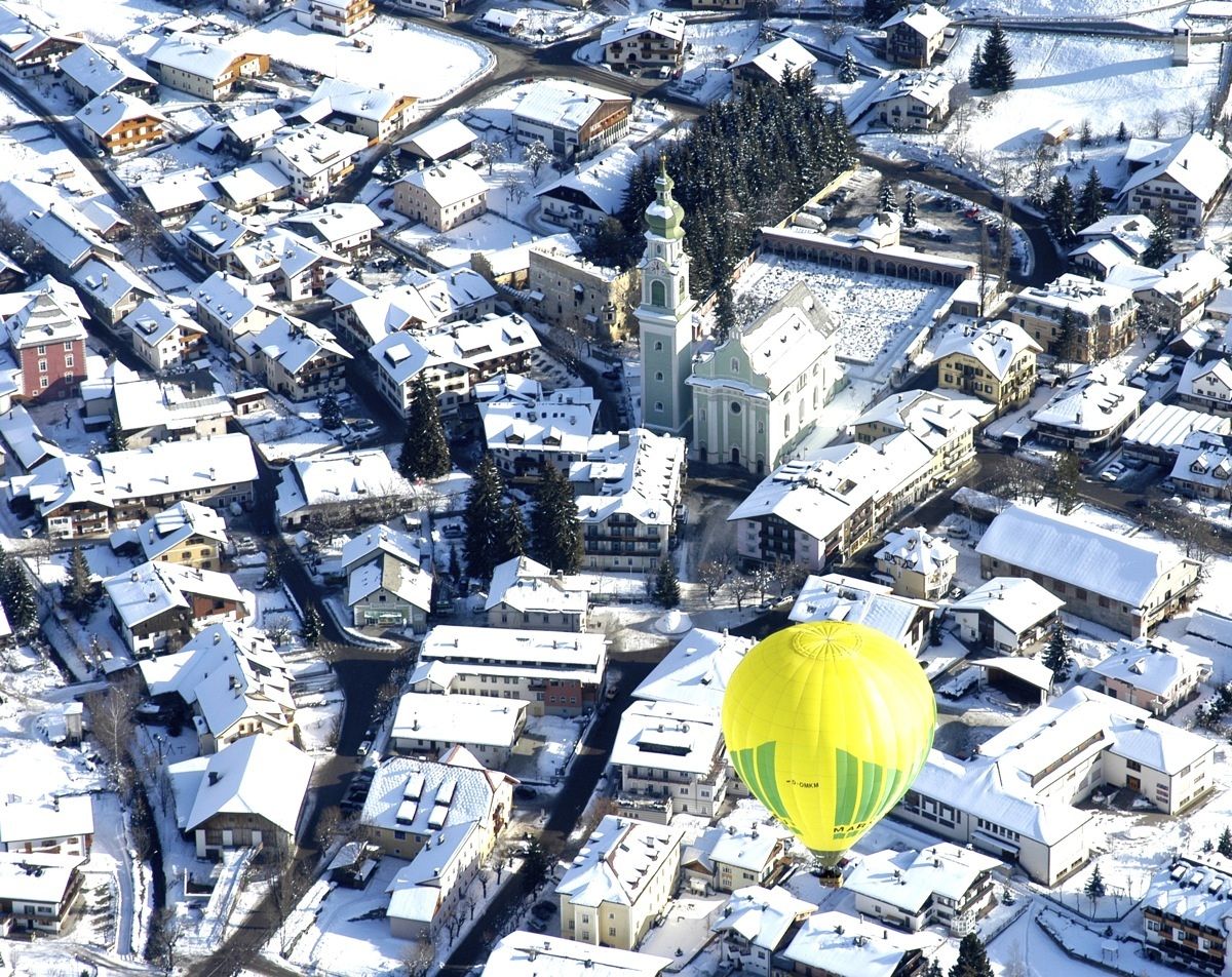 Dobbiaco view from hot air balloon