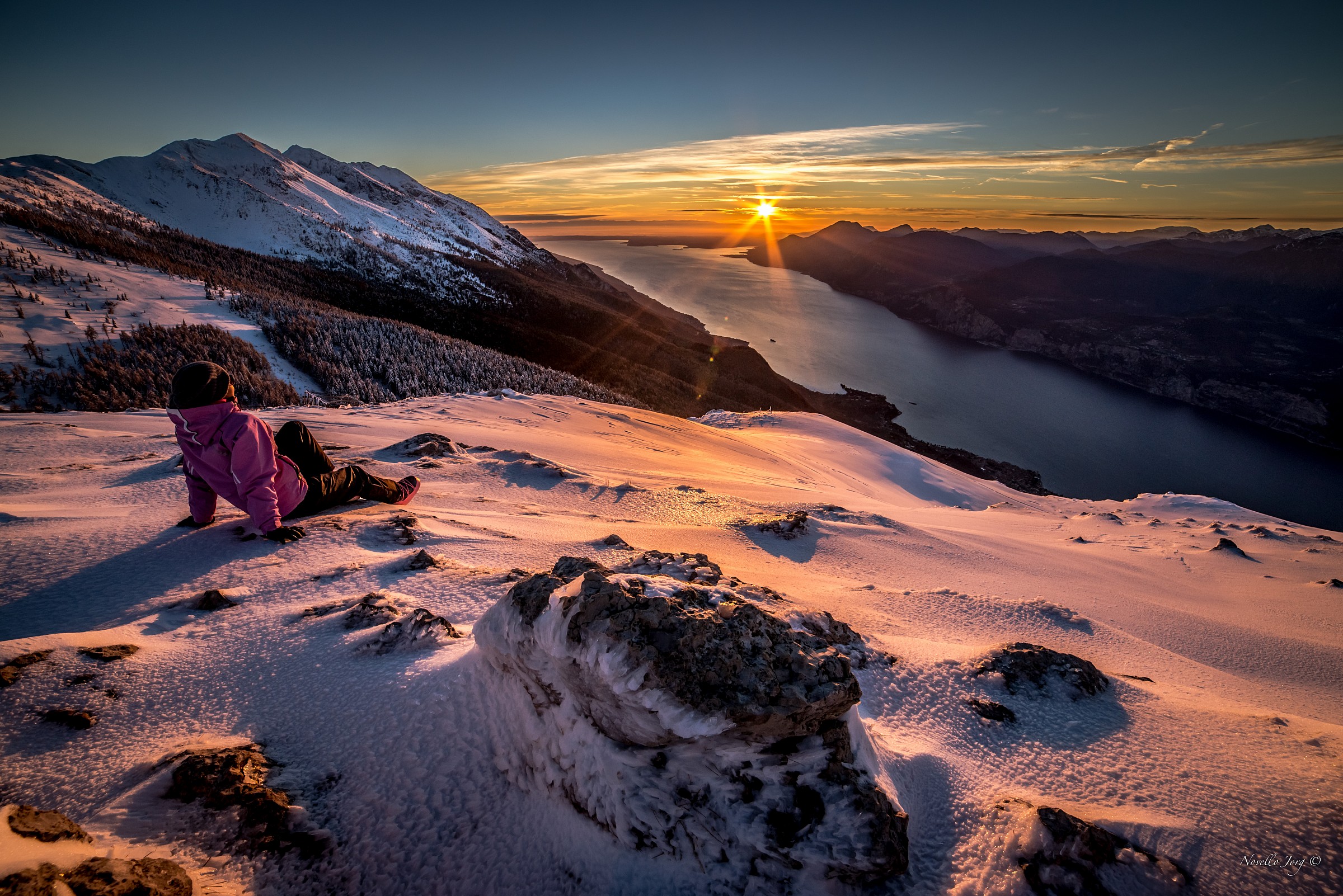 Sunset at high altitude