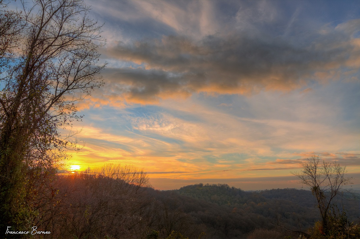 tramonto a parco trentani