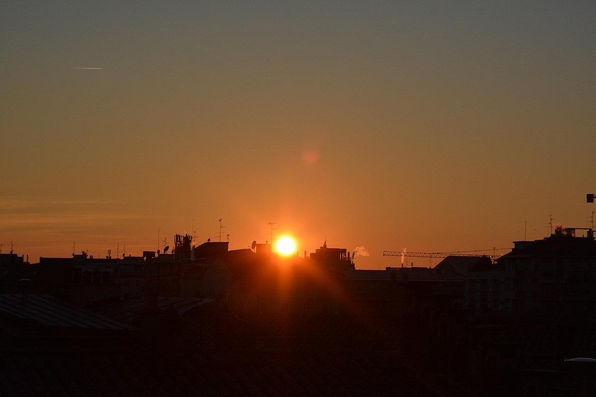 sunset in Milan