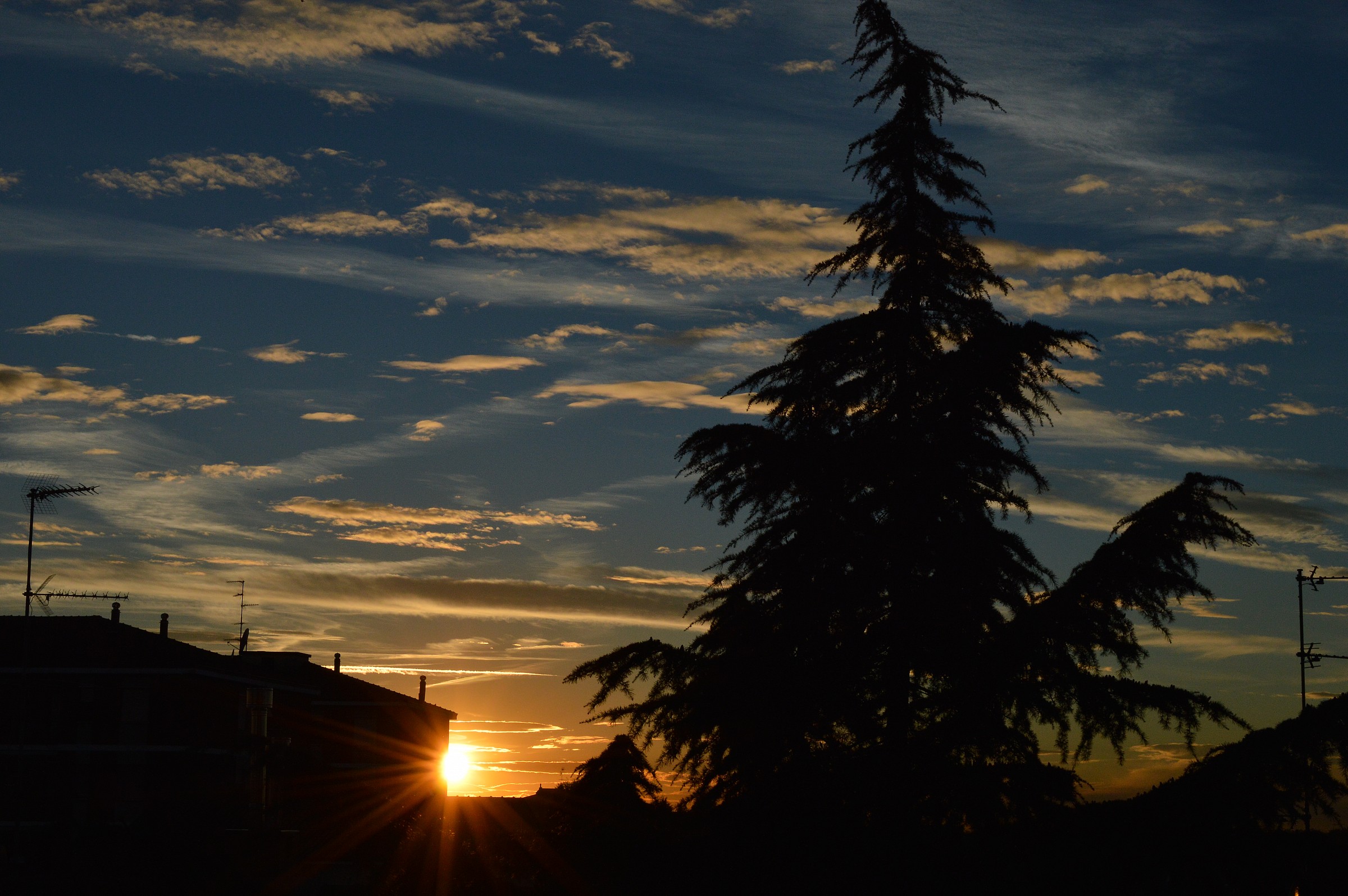 the colors of the sunset