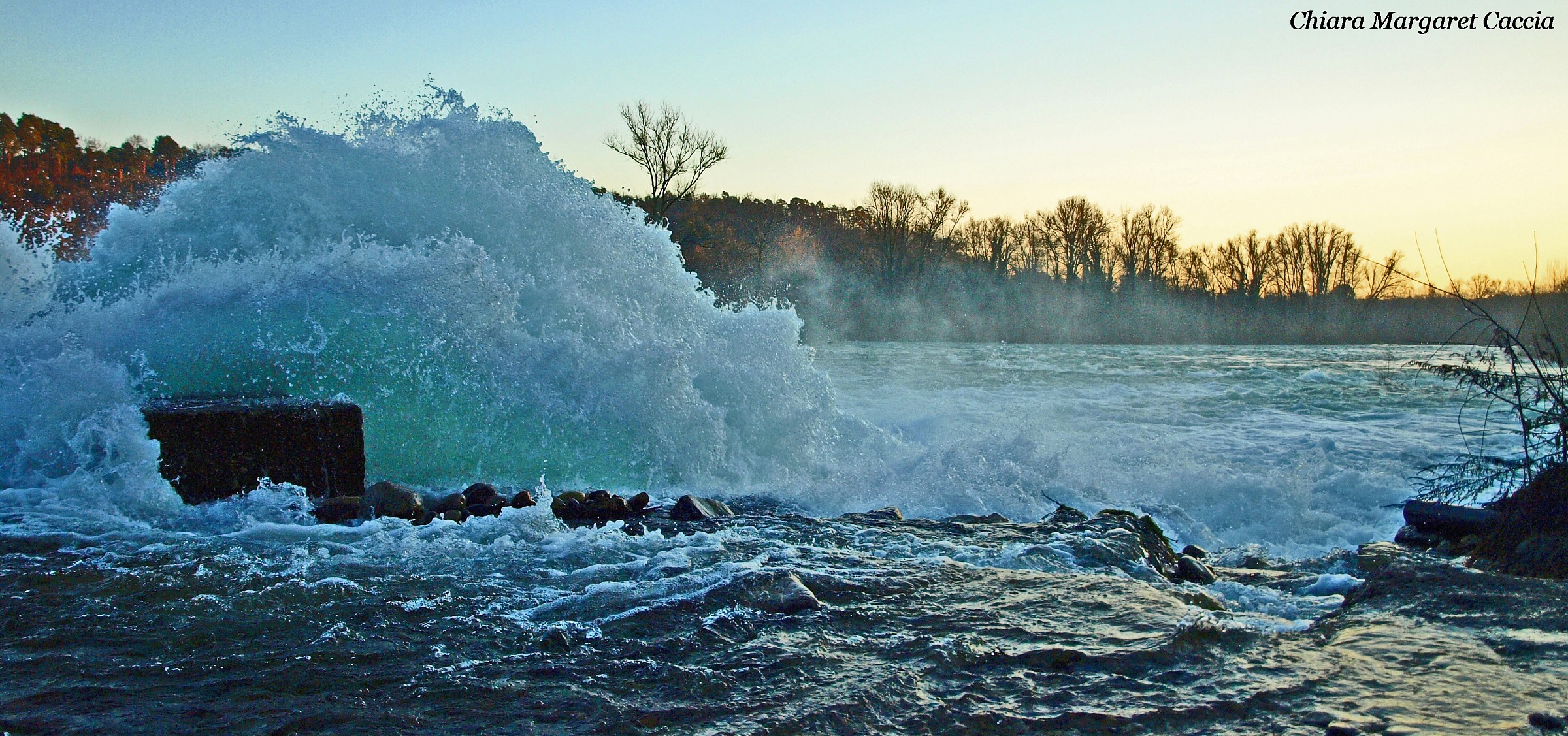 wave in stormy weather