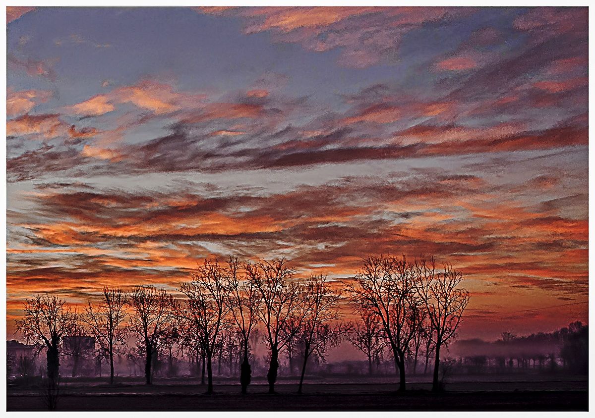 Sunrise from the roof of the school