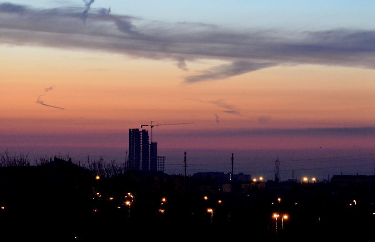 Sunrise over the city