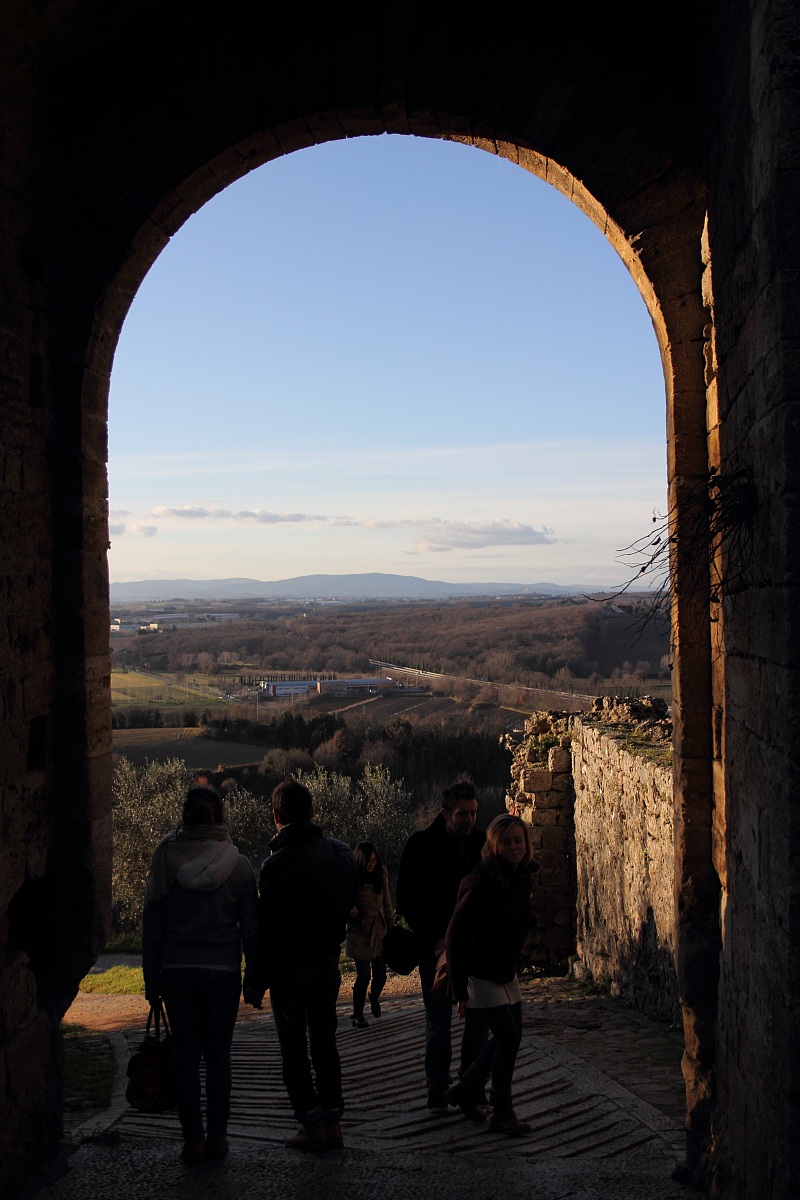 Arch with hilly background