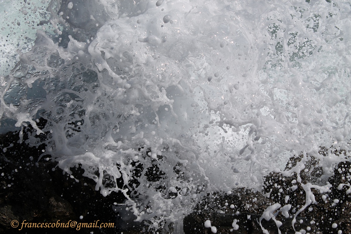 the sea on the rocks