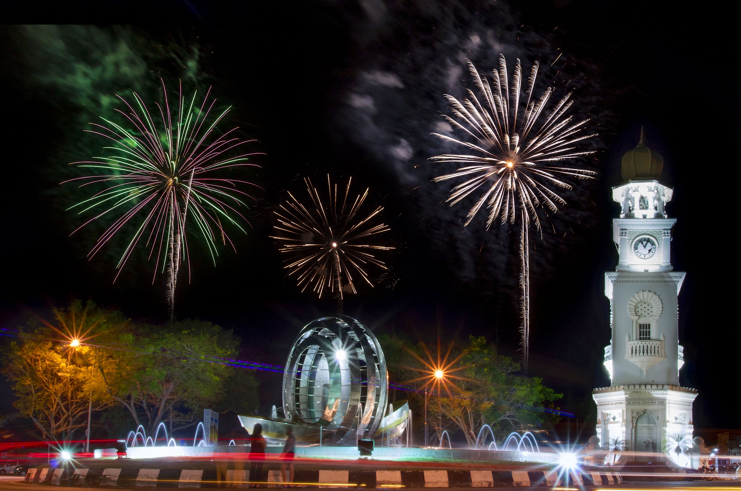 Nuovo anno fuochi d'artificio