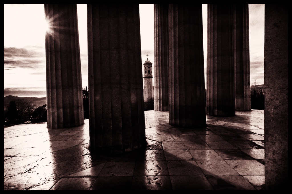 in the middle between the many