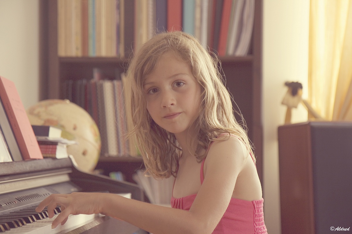 Beatrice at the piano