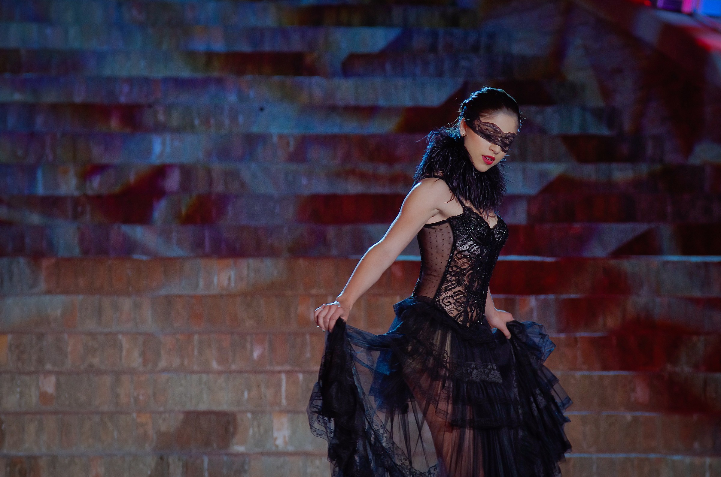 Ballerina alla sfilata