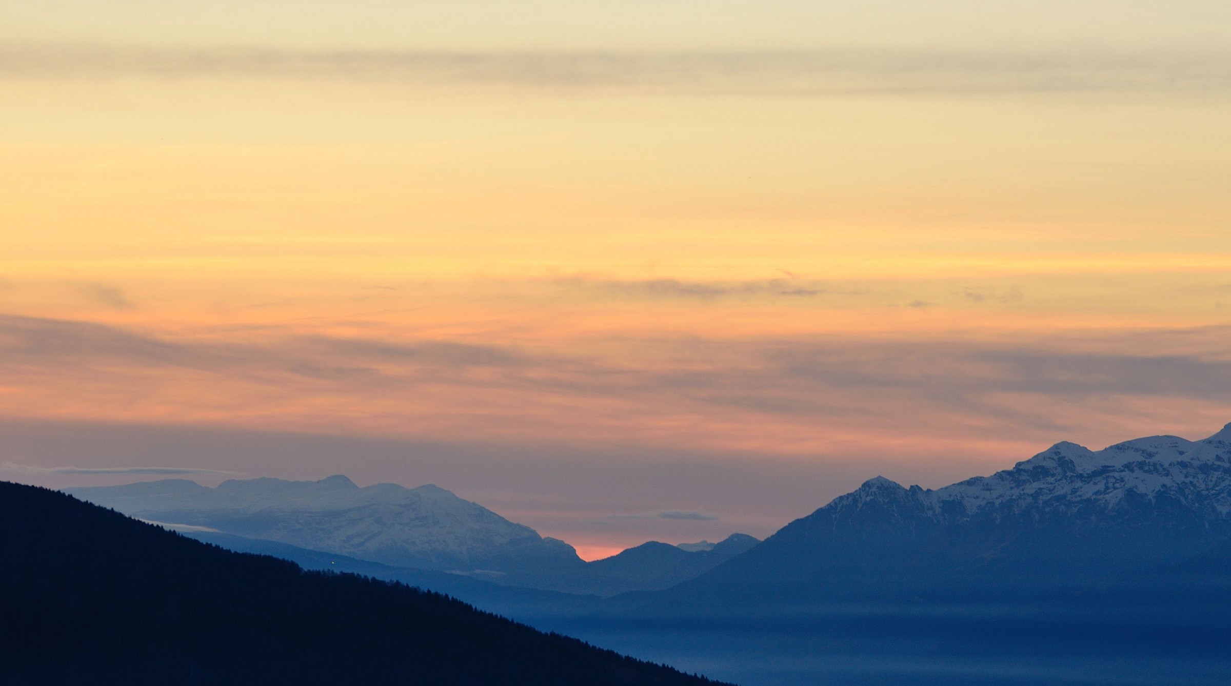 Tramonto sulla valle del Piave
