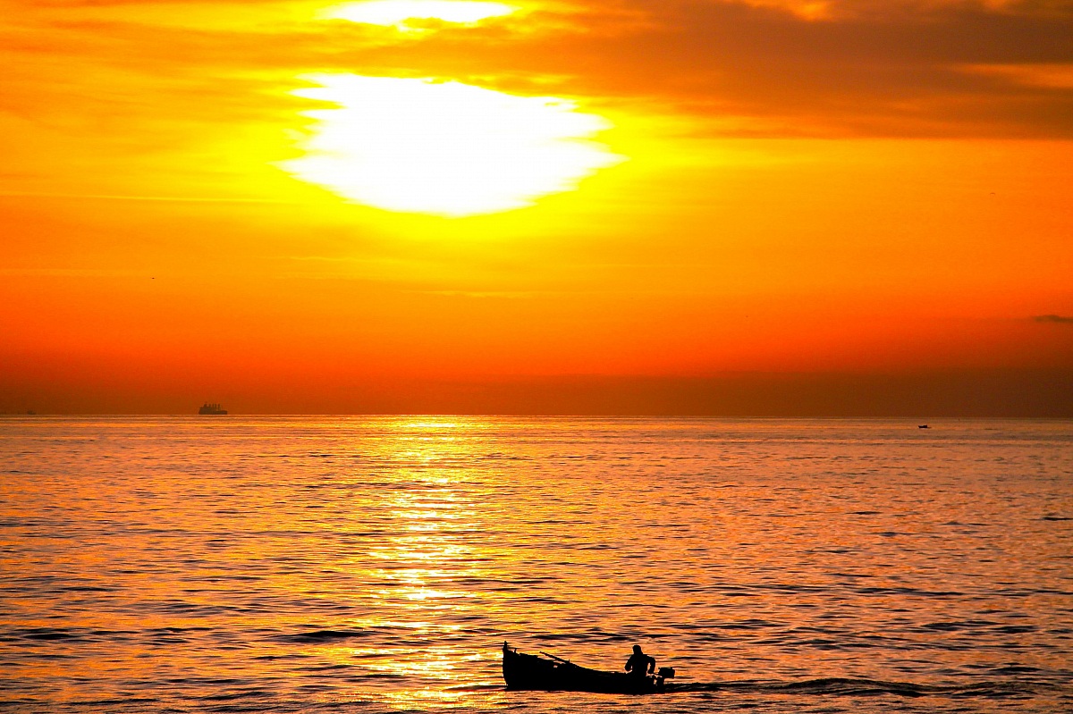 The tranquility of the sunset