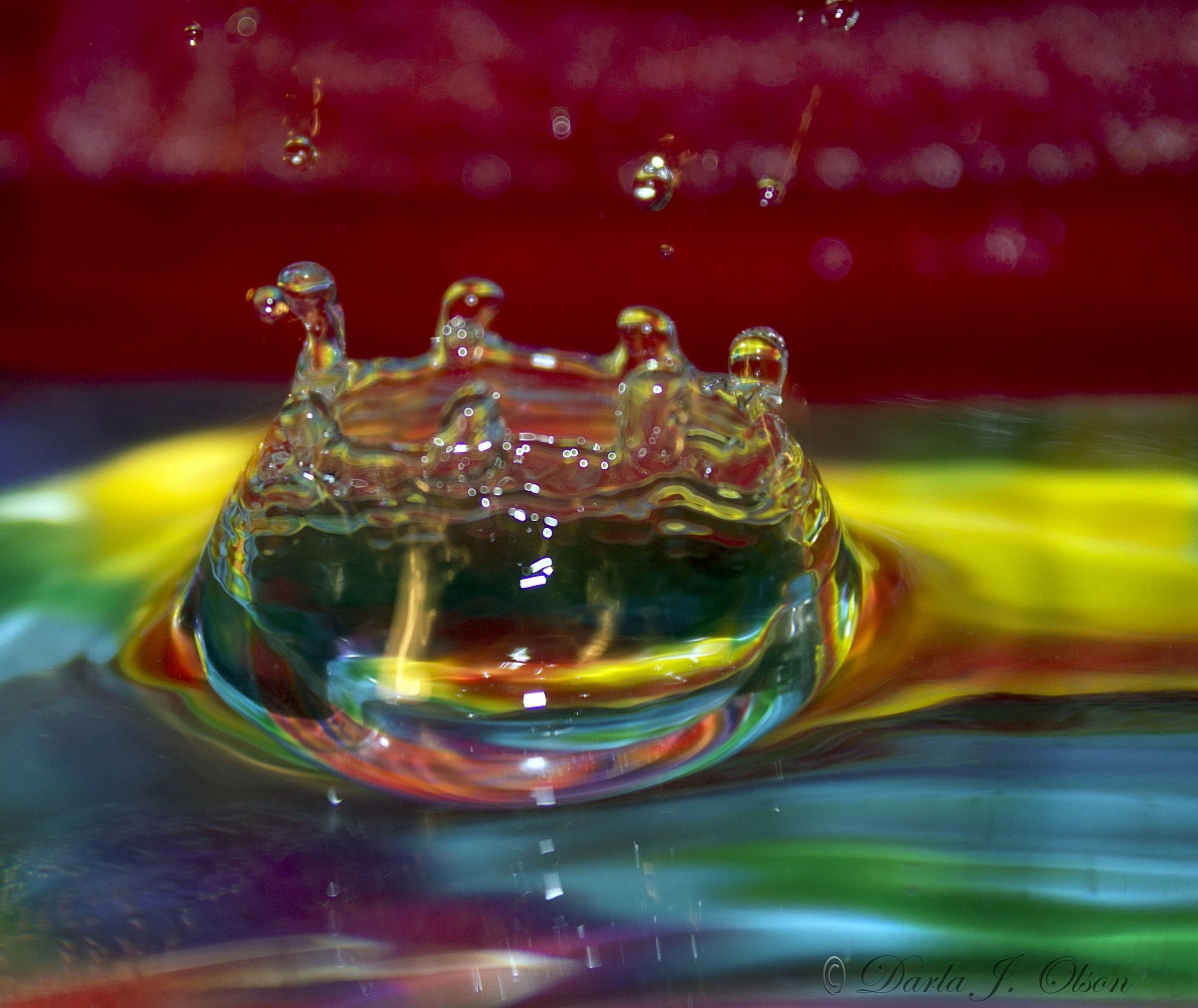 Goccia d'acqua colorata