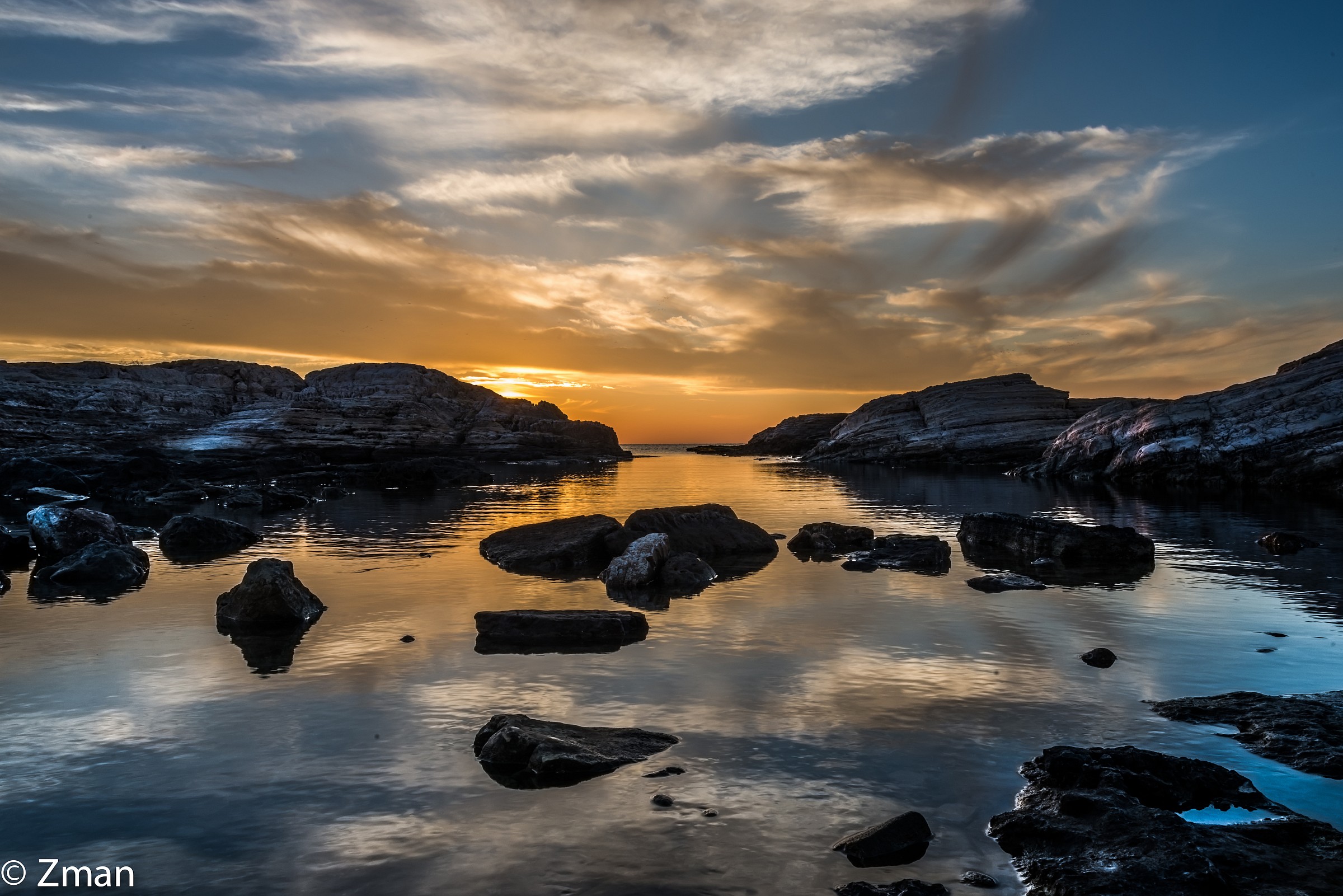 Tramonto vicino Alrawoshe colombo torraiolo