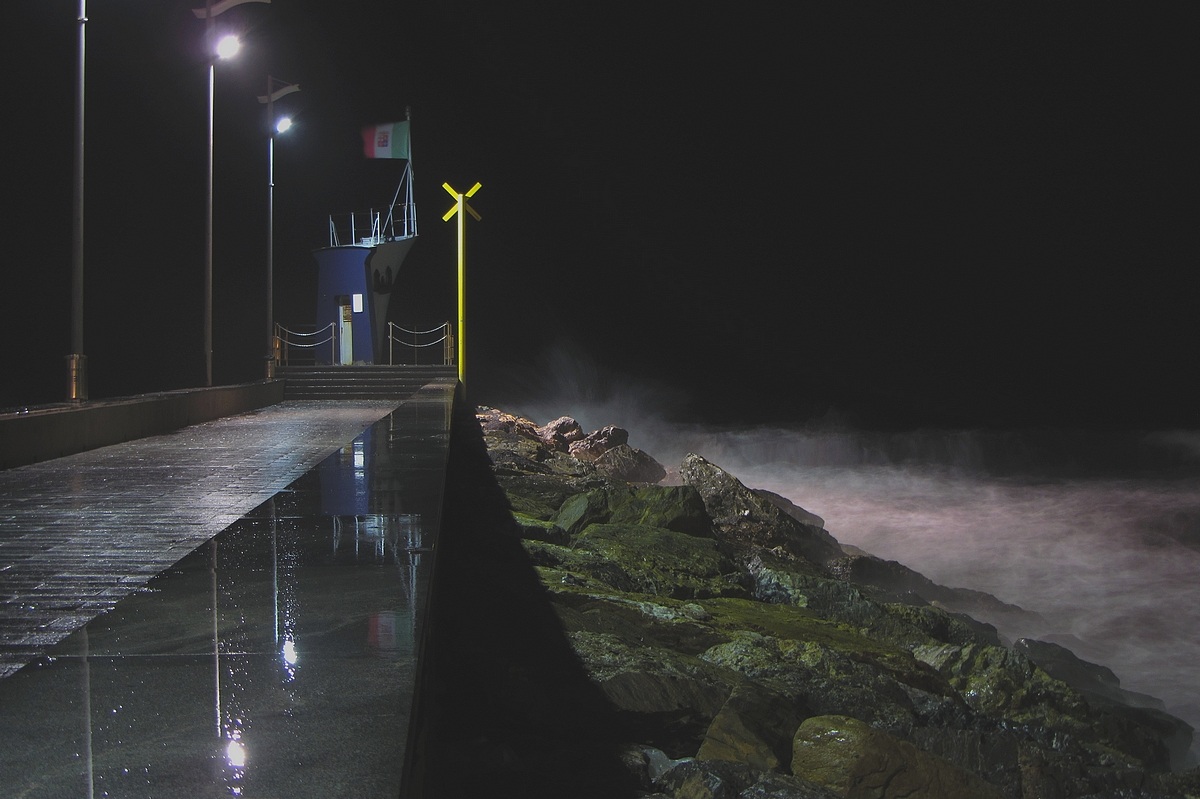 tempesta sul molo
