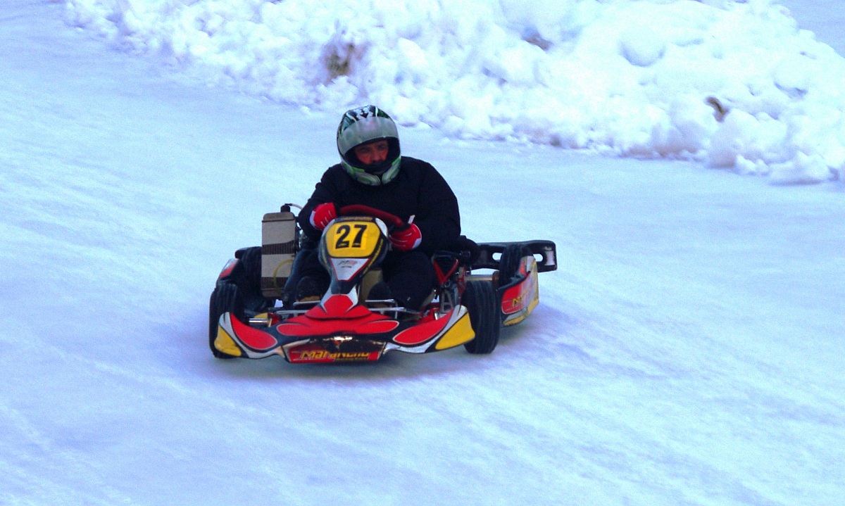 kart in the snow