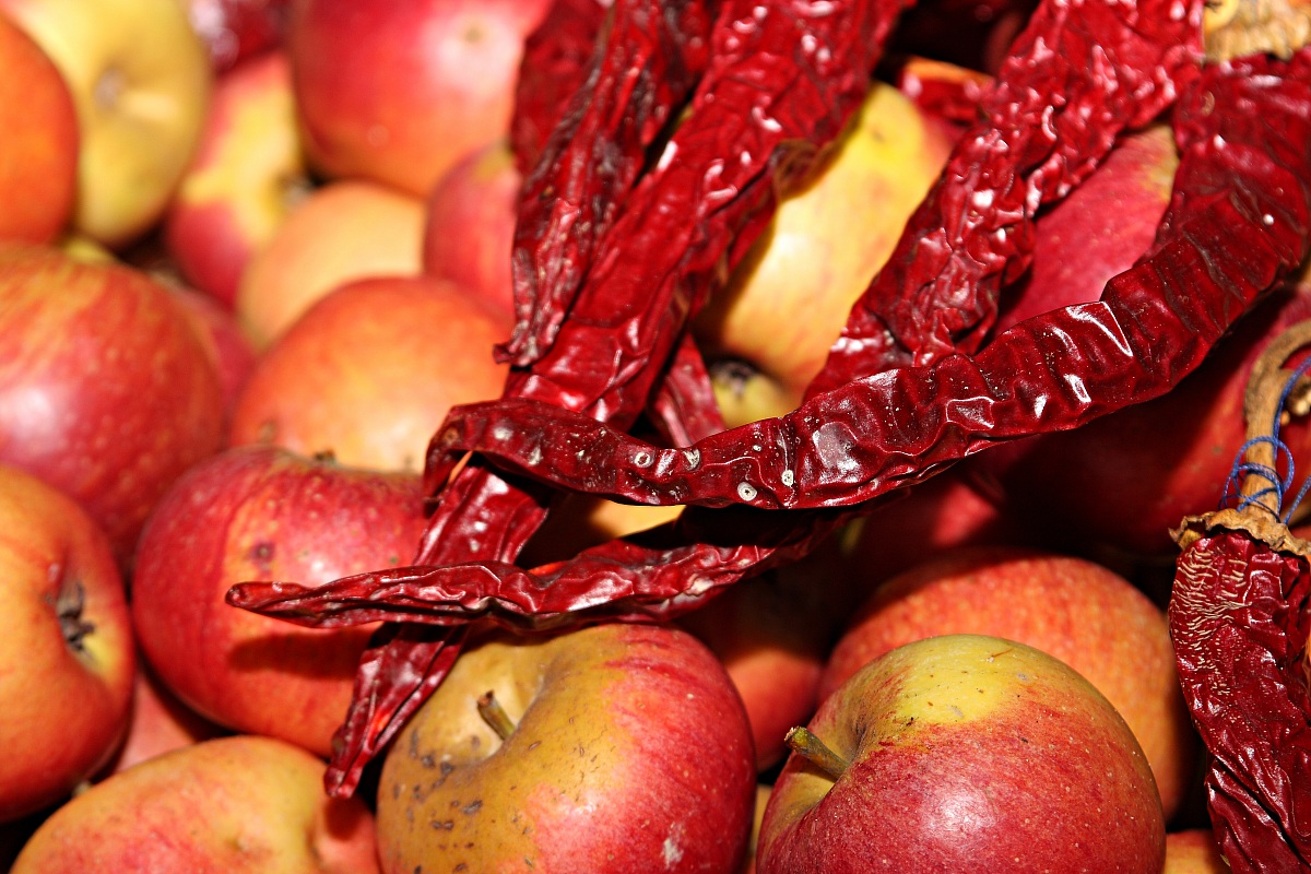 Peppers and apples