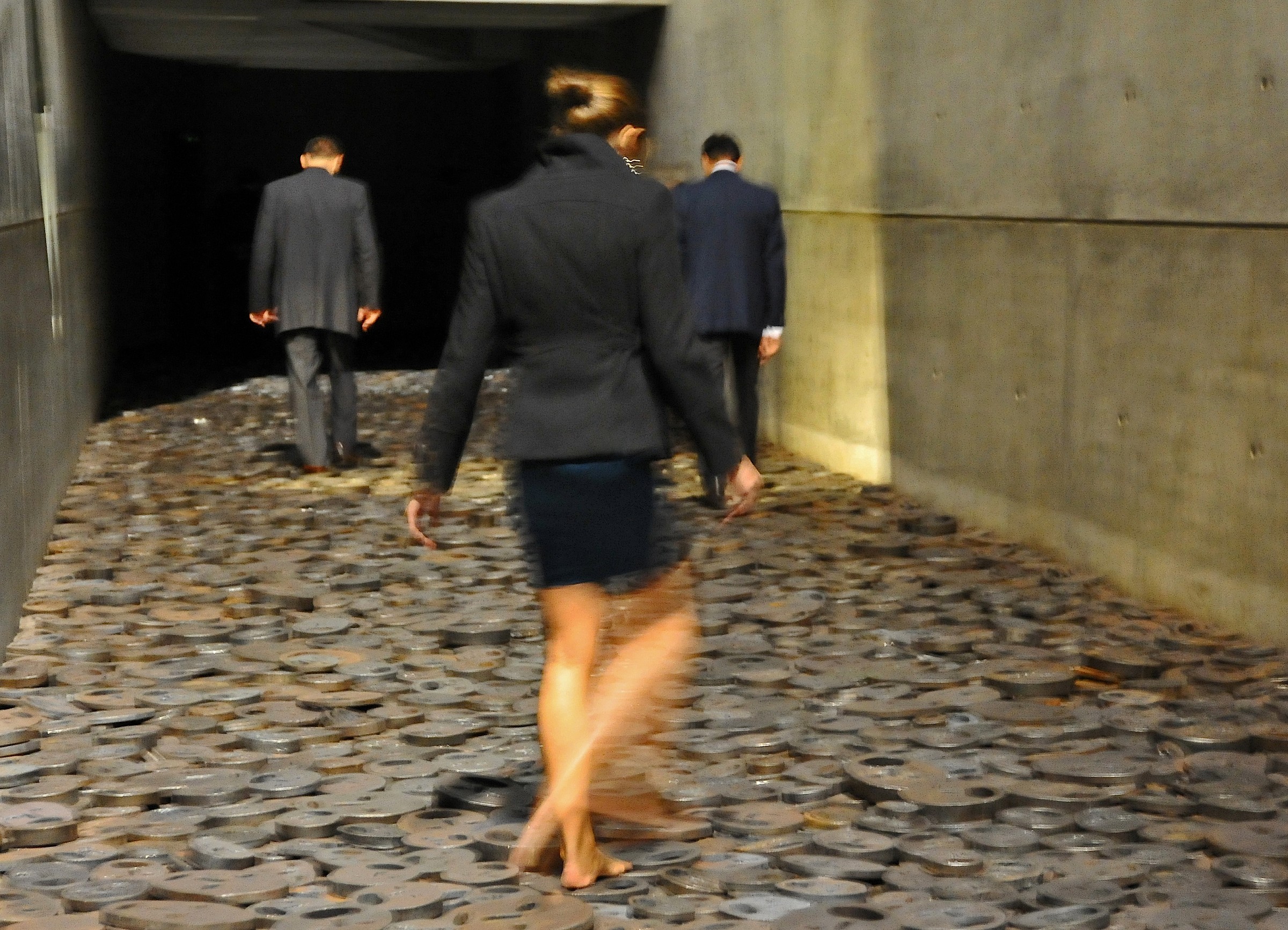 Walking on "Fallen Leaves" Berlin Jewish Museum