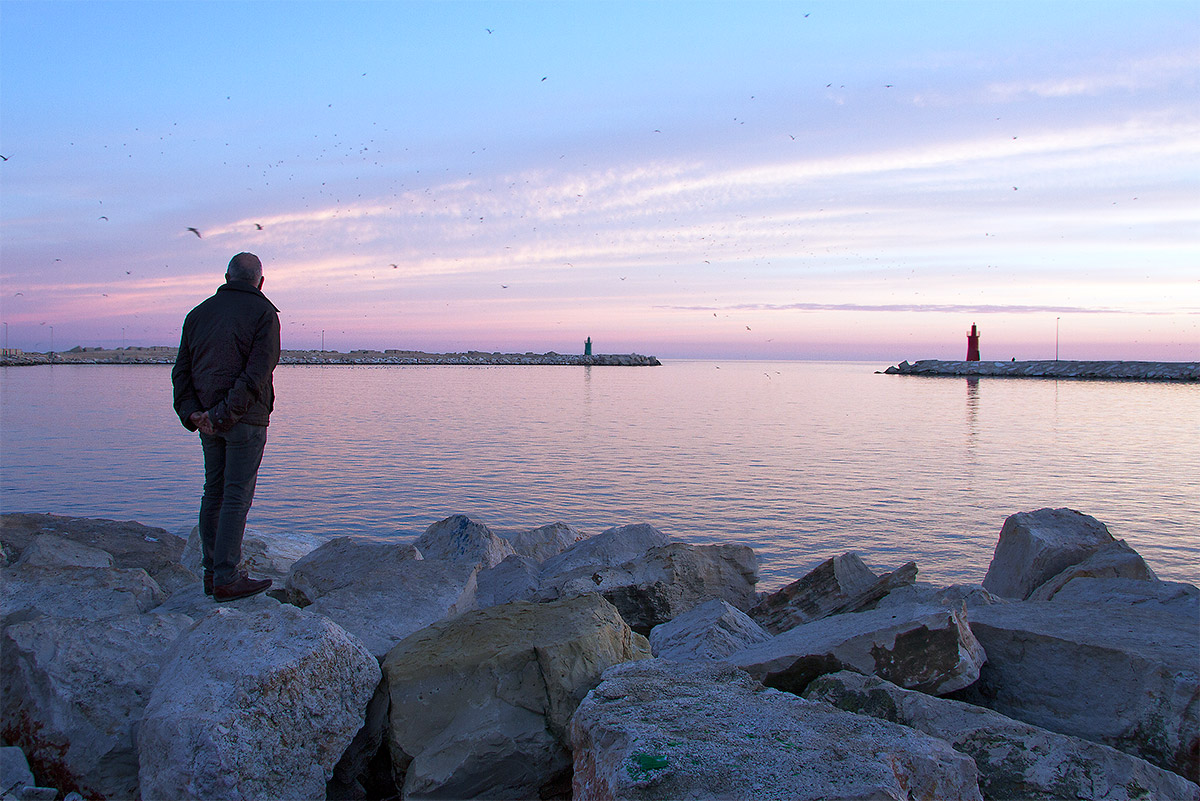 Sunrise at the Port of Trani