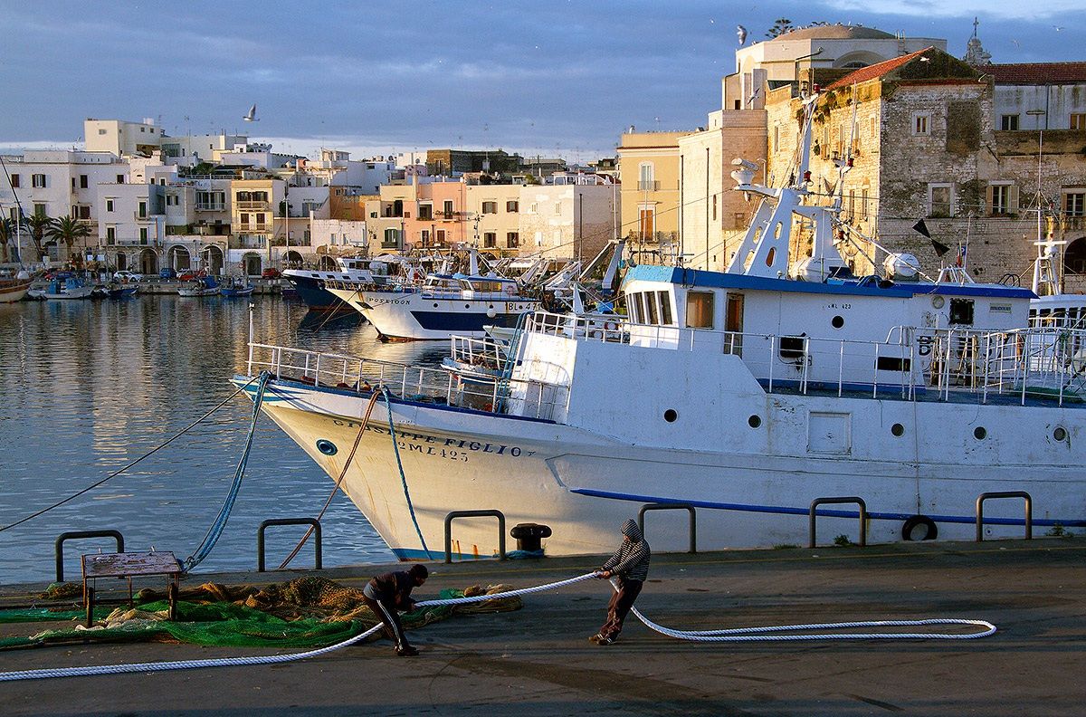 Sunrise at the Port of Trani