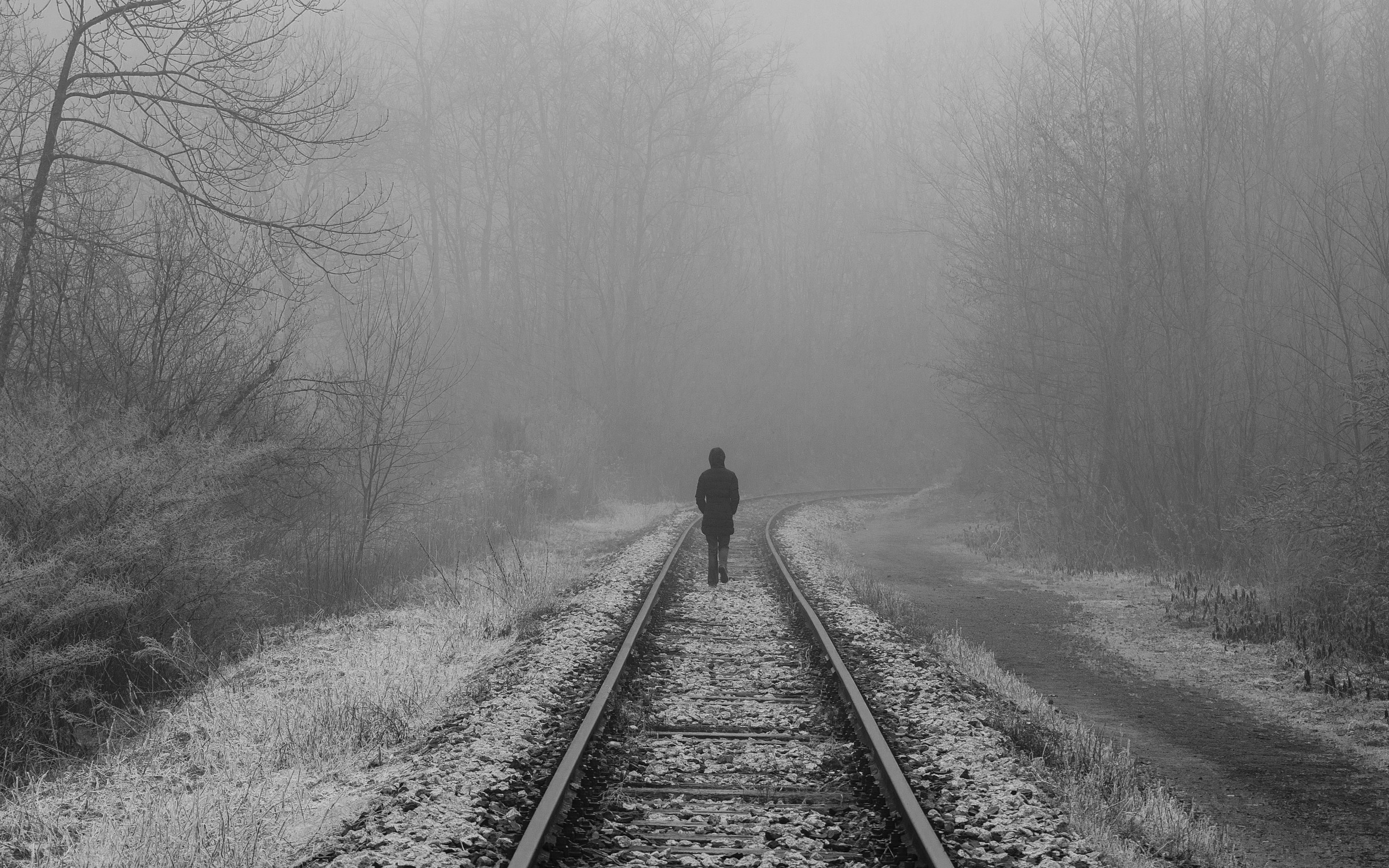 walking through the fog