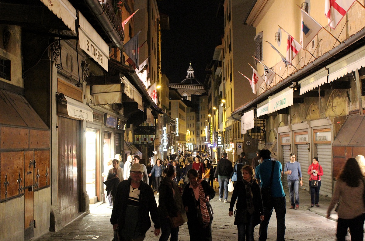 Firenze Ponte Vecchio By Night