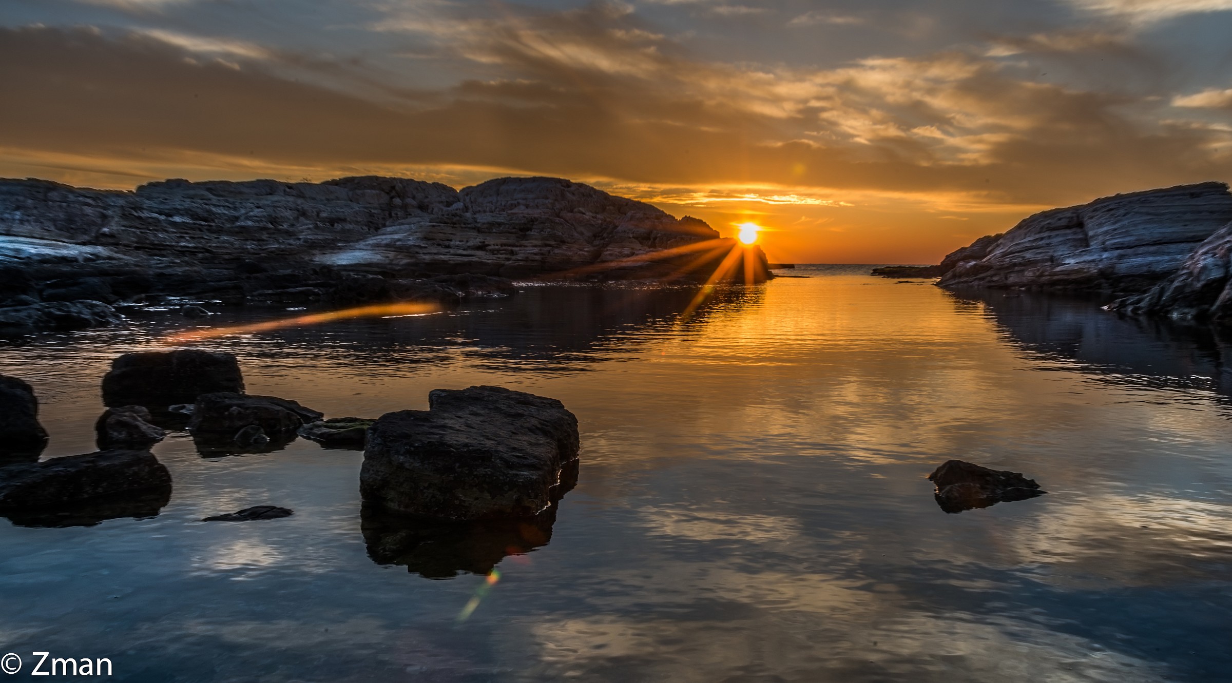 Sunset Near Alrawshe Pigeon Rock