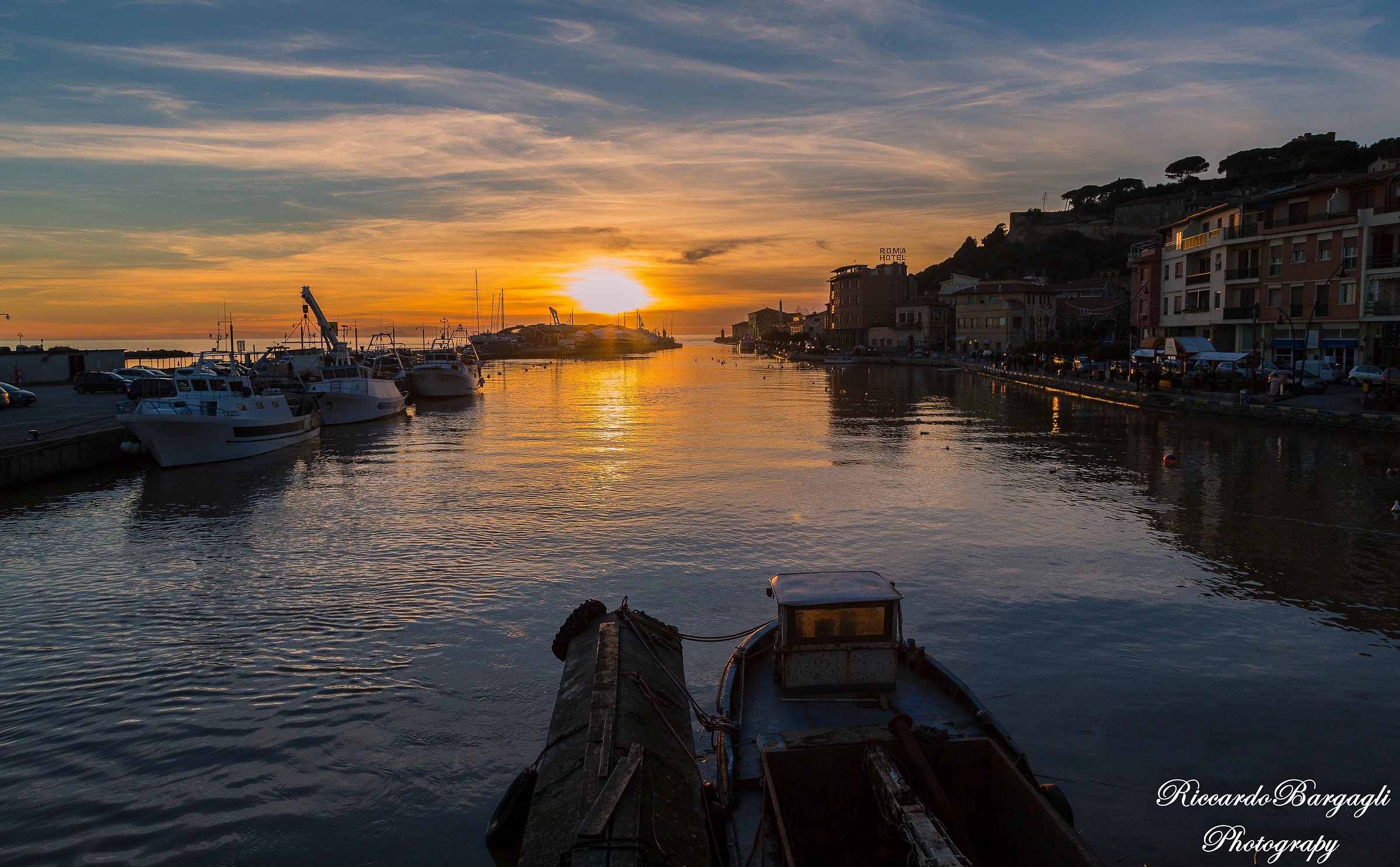 Sunset over the harbor