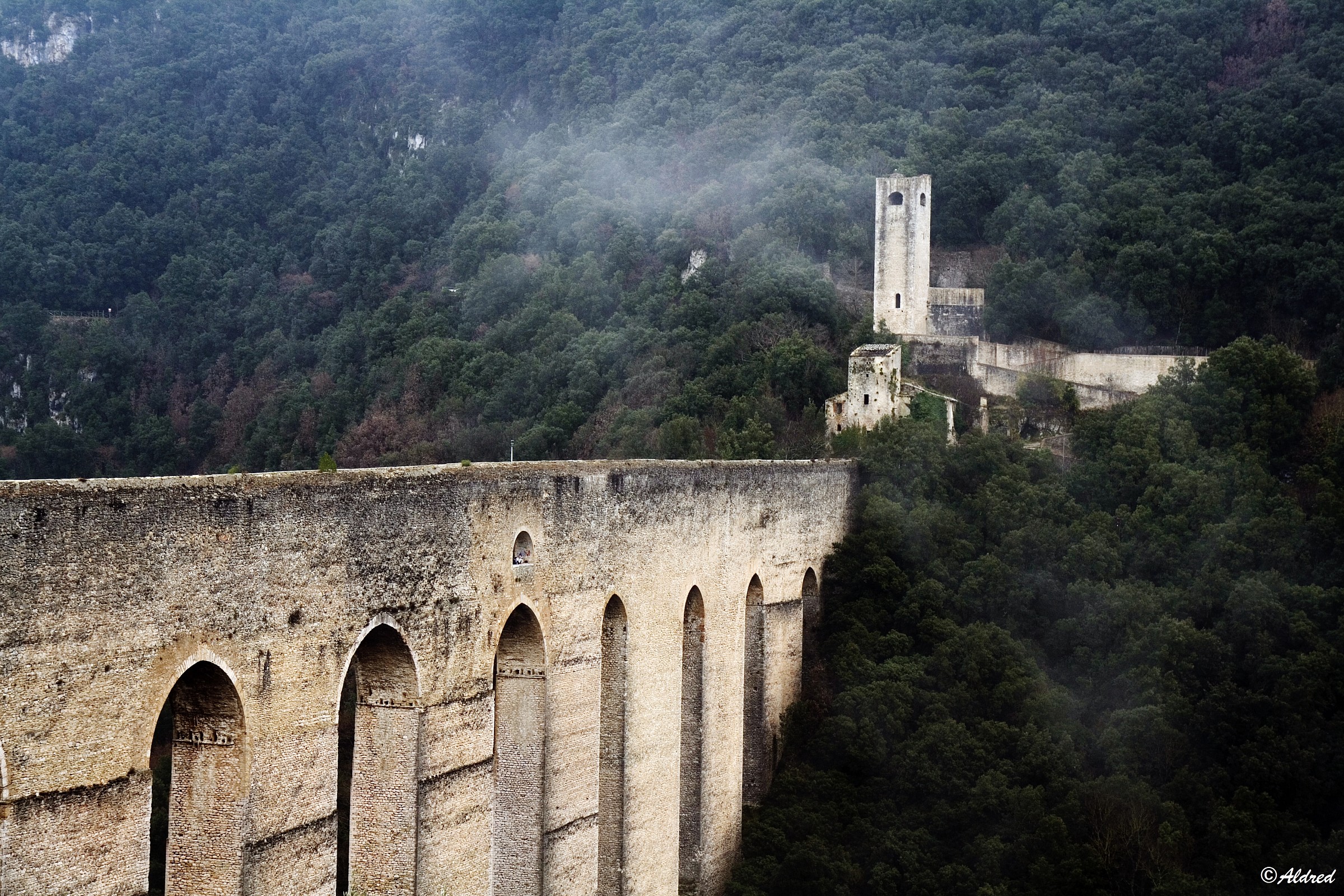 Spoleto, Tower Bridge and Monteluco