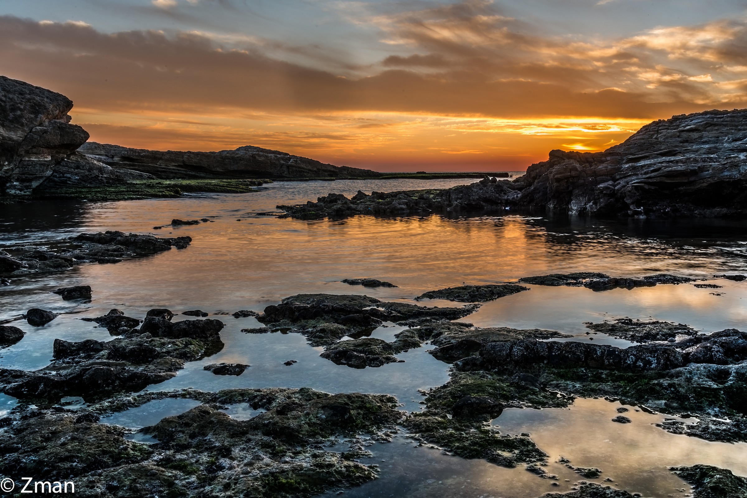 Sunset Near Alrawshe Pigeon Rock
