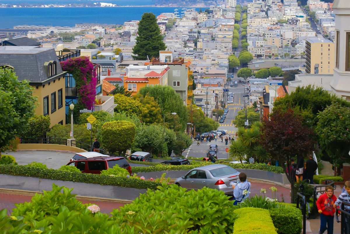 Lombard Street vista dall'alto