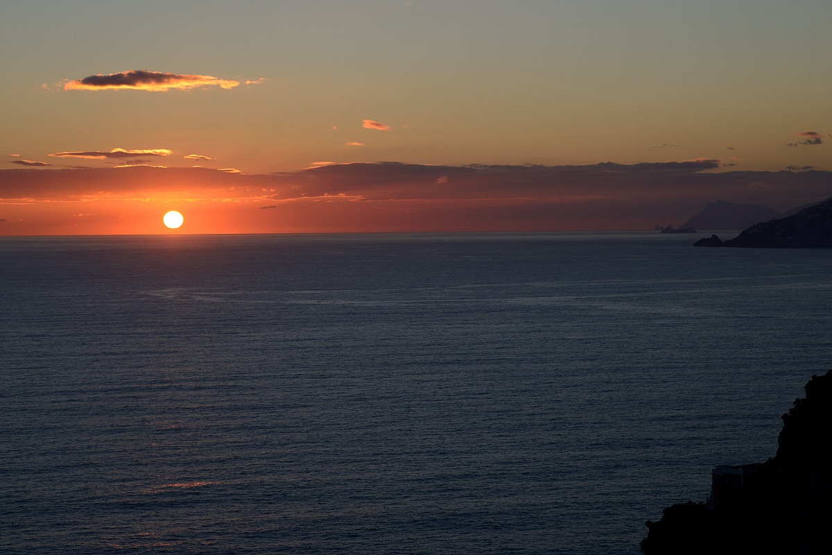 The profile of a sunset
