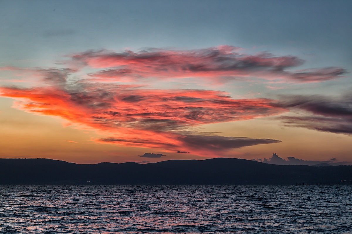Bracciano Lake at sunset