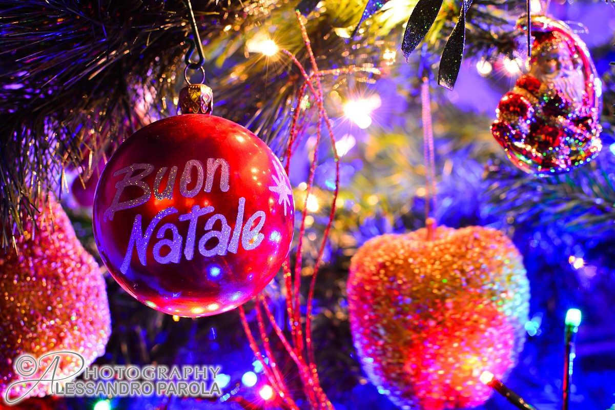 decorations on the Christmas tree