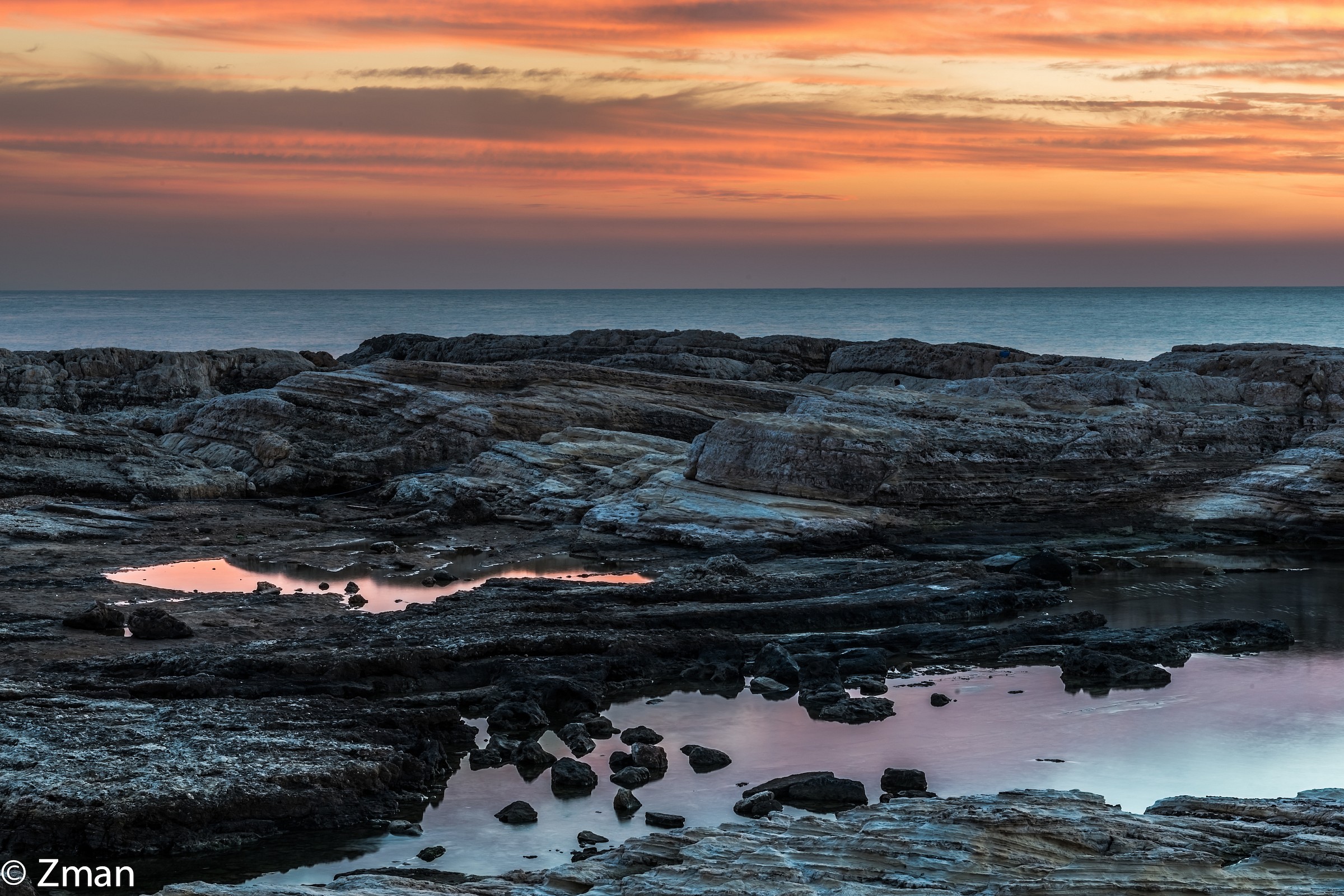 Sunset Near Alrawshe Pigeon Rock