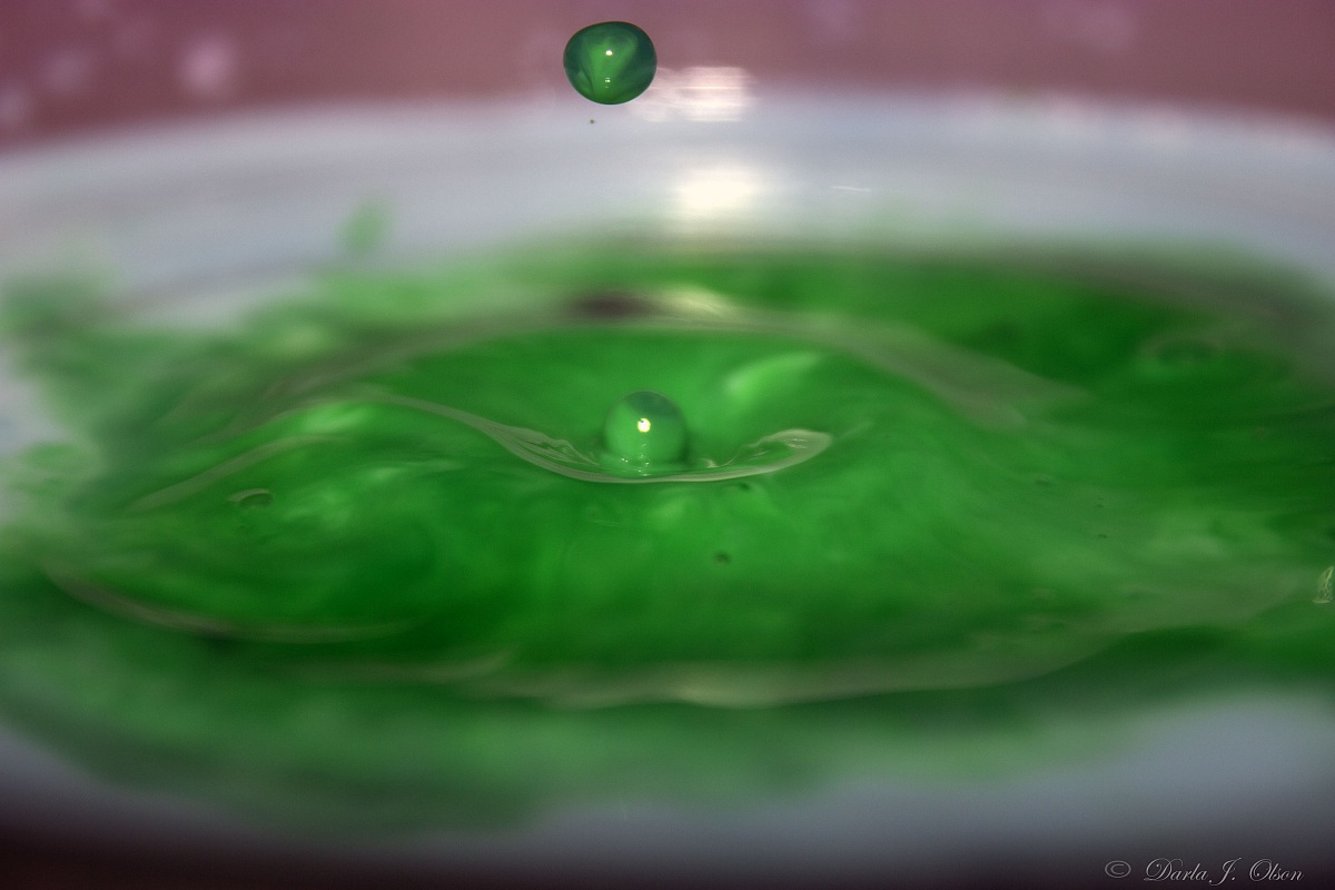 Verde gocce di latte