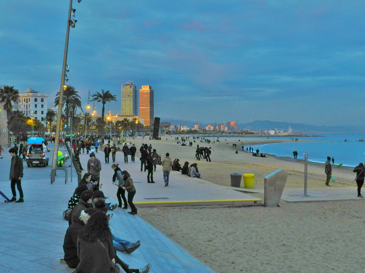 winter evening in Barcelona