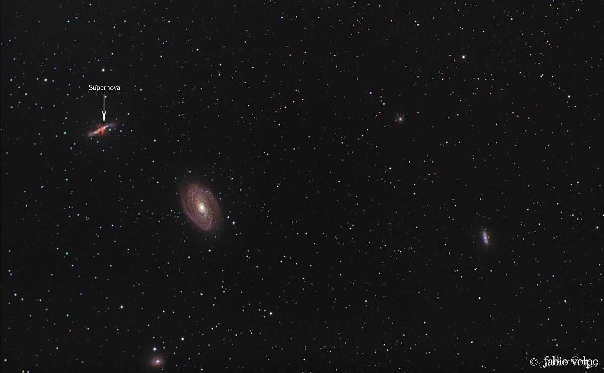 The supernova in the galaxy M82