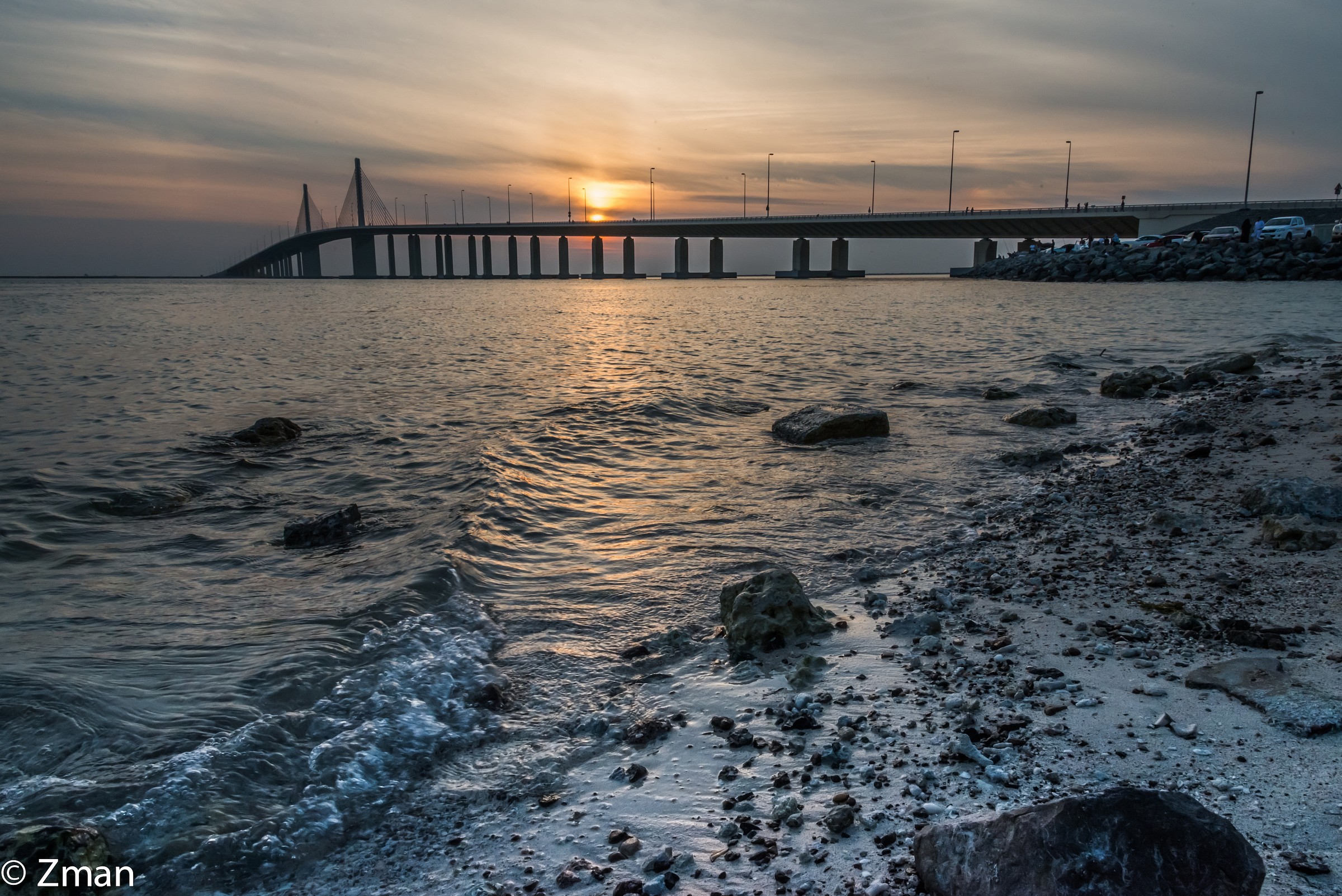 Sunset behind Bridge to No Where