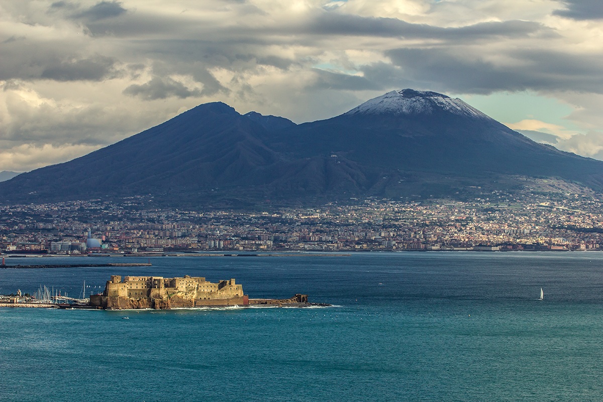 Snow on Mount Vesuvius