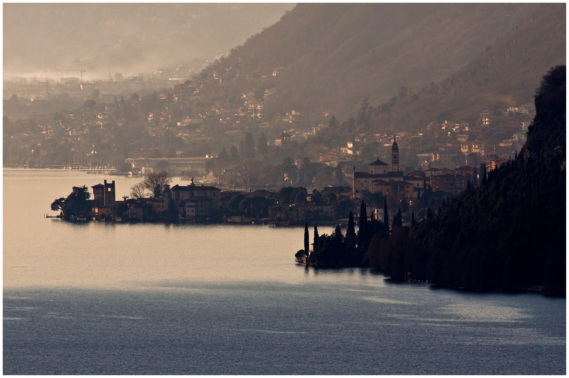 Iseo lake at sunset