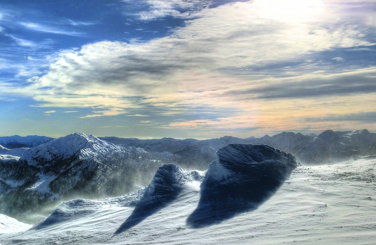 giornata ventosa quassù