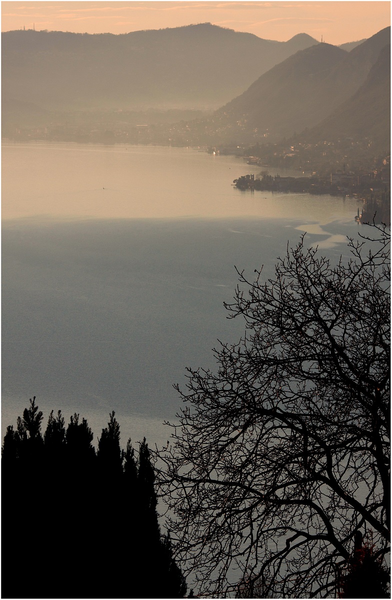 Iseo lake at sunset