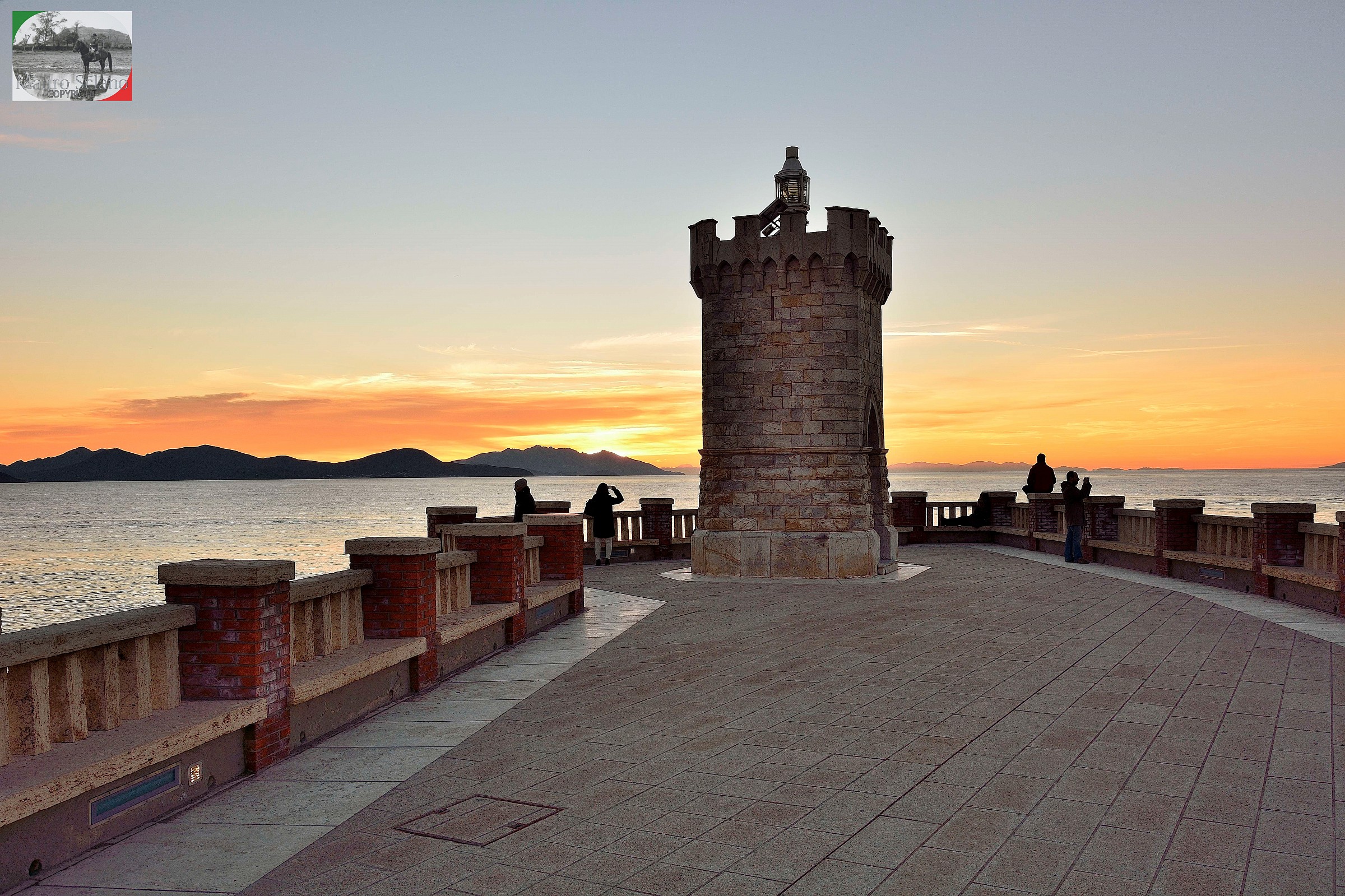 sunset from the lighthouse of Piombino